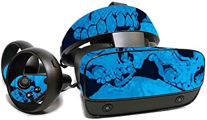 עור אויססקינס עבור Rift Oculus S - גולגלות כחולות | כיסוי עטיפת מדבקות ויניל מגן, עמיד וייחודי ויניל | קל ליישום,